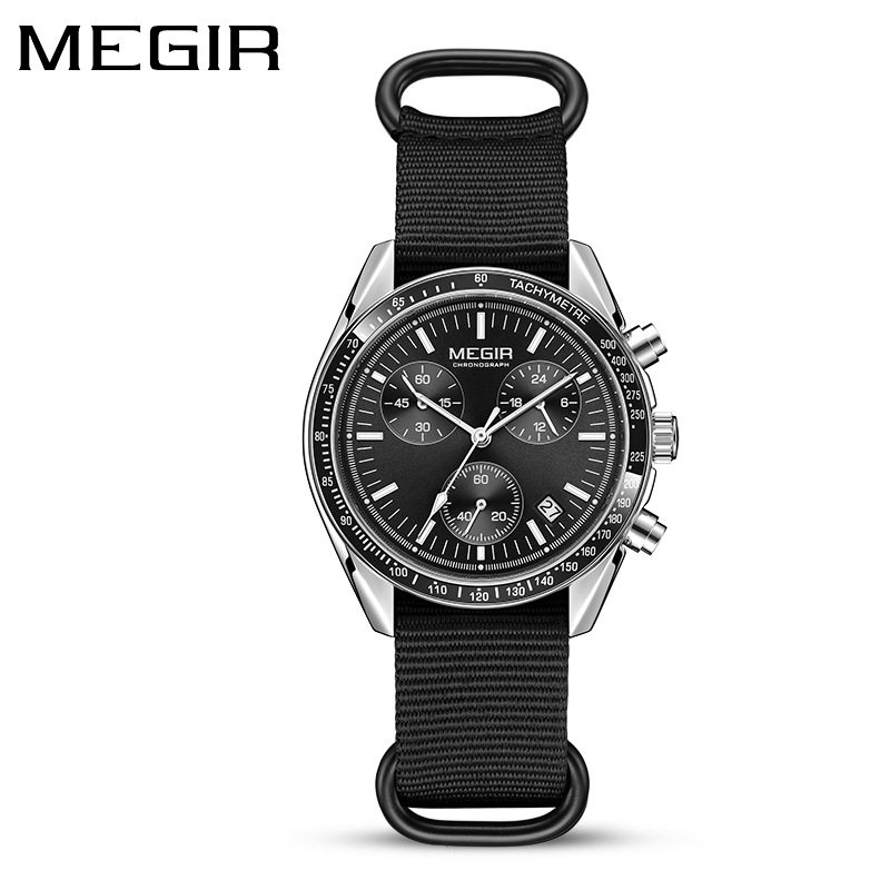 Canvas Strap Watch - MEGIR 2247 montre à Quartz de