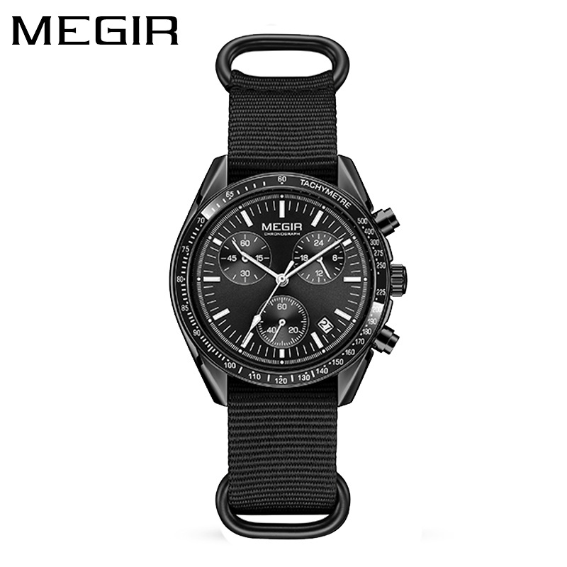 Canvas Strap Watch - MEGIR 2247 Nouvelle montre de luxe