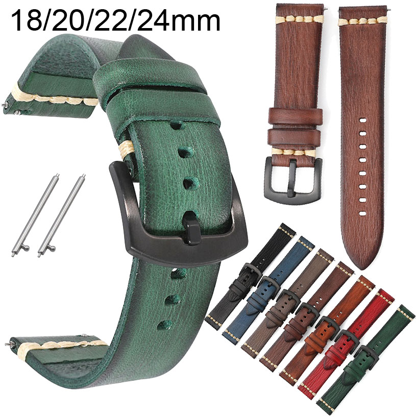 Leather Strap Quick Release - Bracelet de montre en cuir véritable