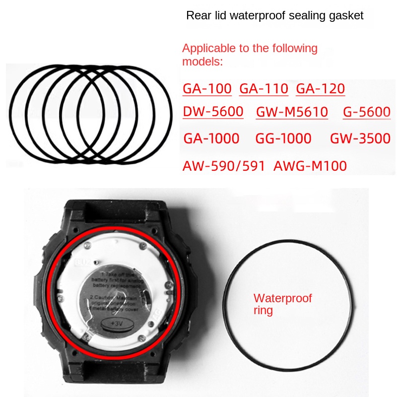 Casio Watch G-Shock Ga-2100 - Anneau étanche de couvercle arrière pour