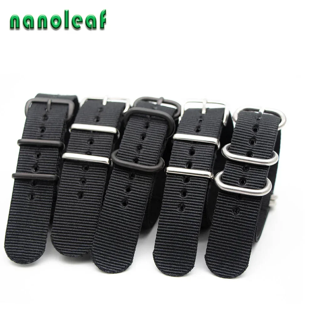 Nato Strap Nylon - Bracelet de montre en Nylon noir
