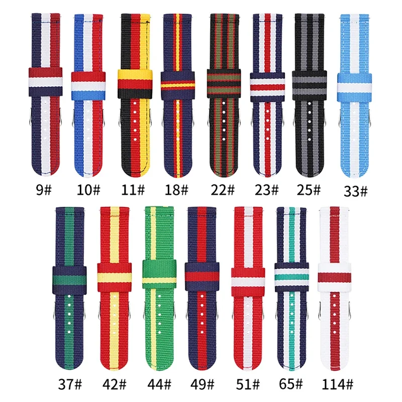 Canvas Strap Watch - Bracelet en Nylon tissé 20mm 22mm,