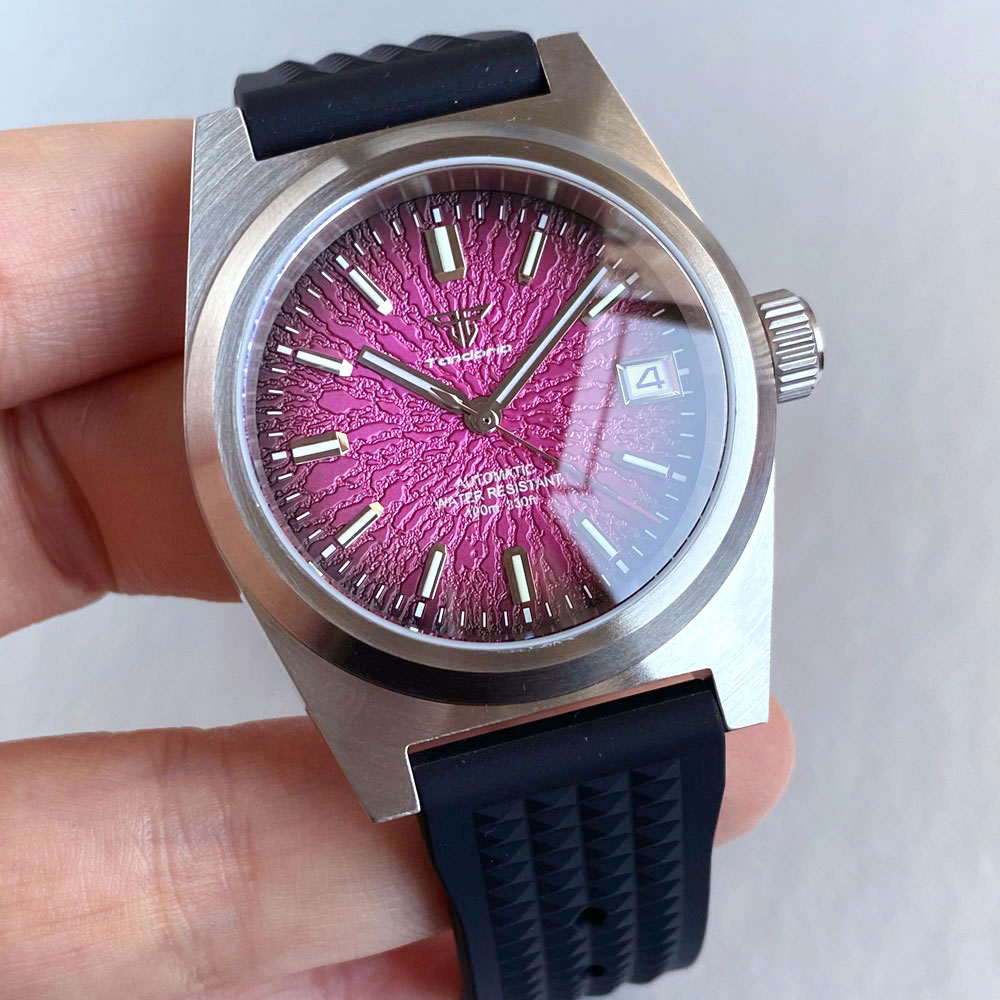 Nouveau 38mm montre mécanique  - Rubber Strap Diver avis et prix