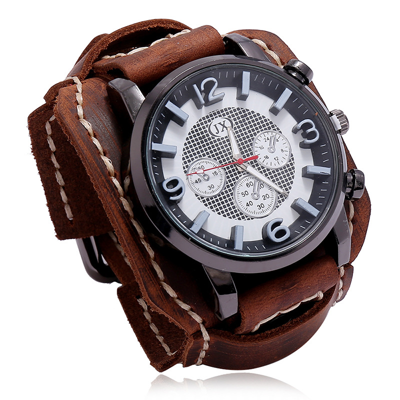 Nouvelles montres rétro pour h - Leather Watch Band Men avis et prix
