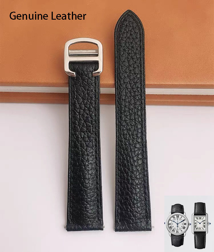 Bracelet de montre en cuir vér - Cartier Watch Santos avis et prix