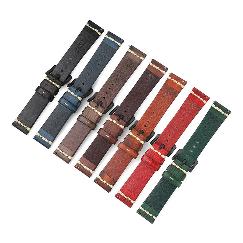Bracelet de montre en cuir vér - Leather Strap Quick Release avis et prix