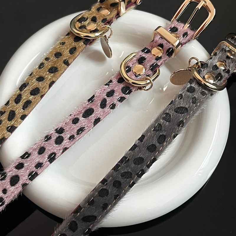 Collier pour petit chien à mot - Leather Strap Quick Release avis et prix