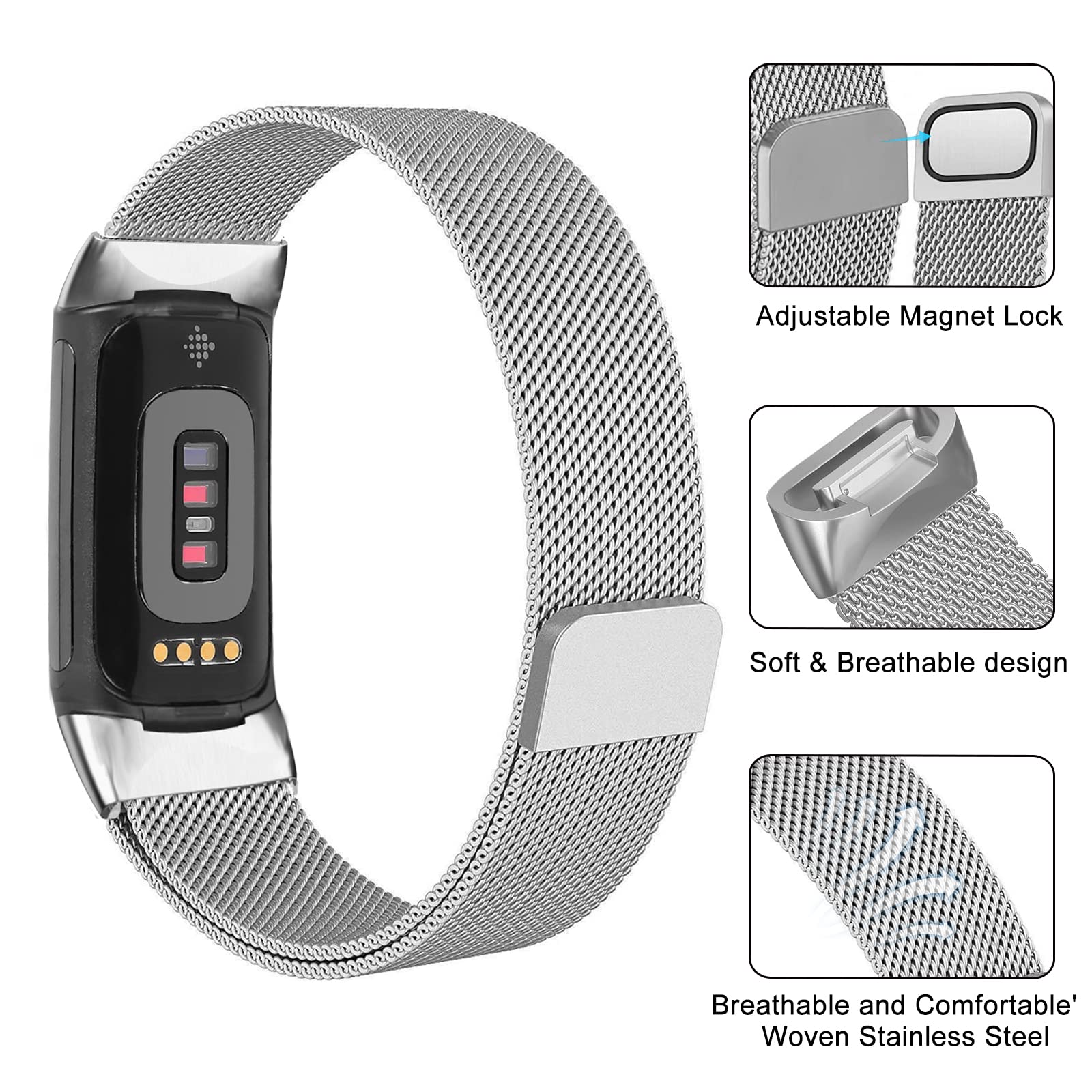Boucle milanaise pour fitbit c - Milanese Loop Magnetic avis et prix